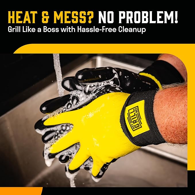 Hey Grill Hey Pitmaster Gloves | BBQ Gloves | Heat Protection up to 500°F or - Image 5
