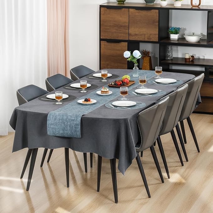 Myir JUN Round Placemats Dual Sided, Faux Leather Place Mats Set of 4 Indoor - Image 3
