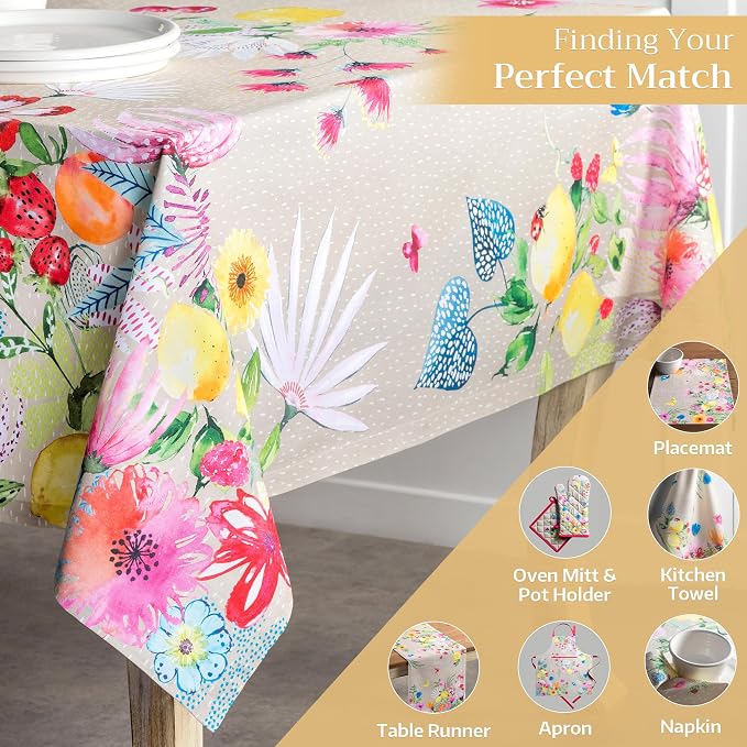 Maison d' Hermine Table Cloth Rectangle Table 100% Cotton 70 x 108 Inches - Image 5