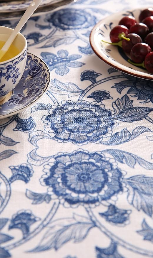 patdrea Designer Small Blue Tablecloth - Image 6
