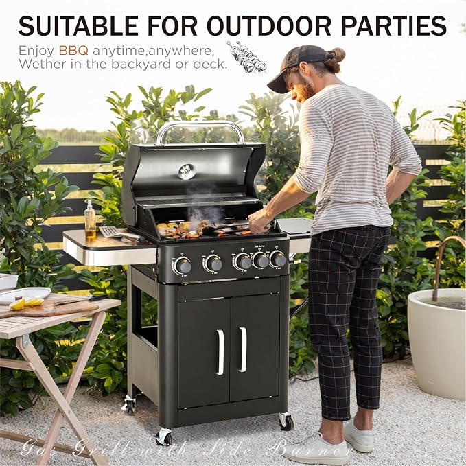 Sophia & William 4-Burner Gas BBQ Grill - Image 2