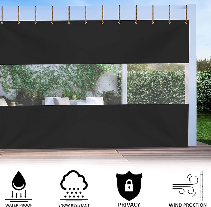 Covers & all Outdoor Clear Panel Curtain, 12 oz Vinyl Outdor Curtains - Image 3