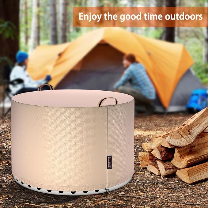 QH.HOME Fire Pit Cover Round for Solo Stove Yukon 27"-29", Waterproof Smokeless - Image 6