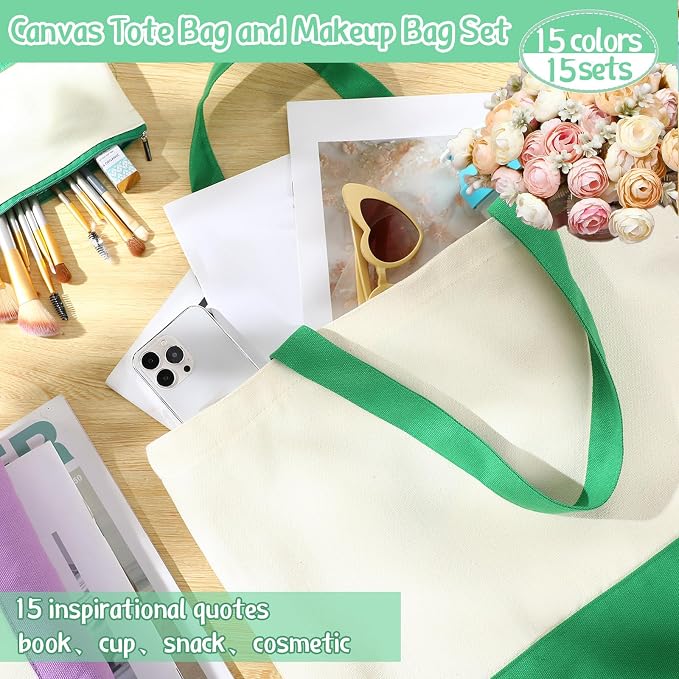 Sanwuta 24 Pcs Canvas Tote Bags Bulk - Image 5