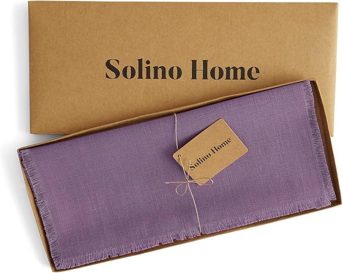 Solino Home Linen Fringe Table Runner 72 Inches Long - Image 5