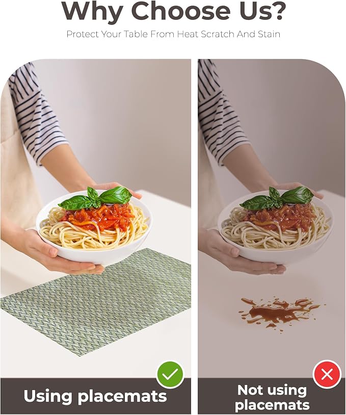 Leetaltree Green Placemats Set of 6 - Image 8