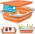 BIRDROCK HOME Collapsible Food Prep & Cutting Board and Grill Caddy Tub by BIRDROCKHOME