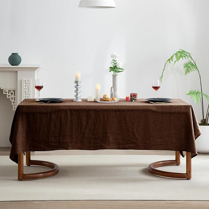 EVERLY 100% Pure Linen Rectangle Tablecloths 60x120Inches - Image 7
