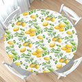Lemon Round Fitted Tablecloth by Unknown