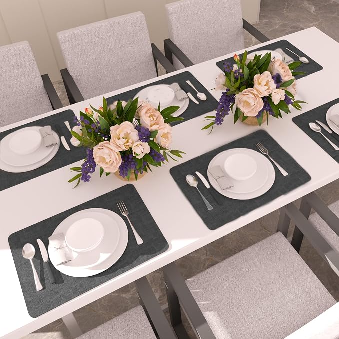 Maxpearl Faux Leather Placemats Set of 8 - Image 6