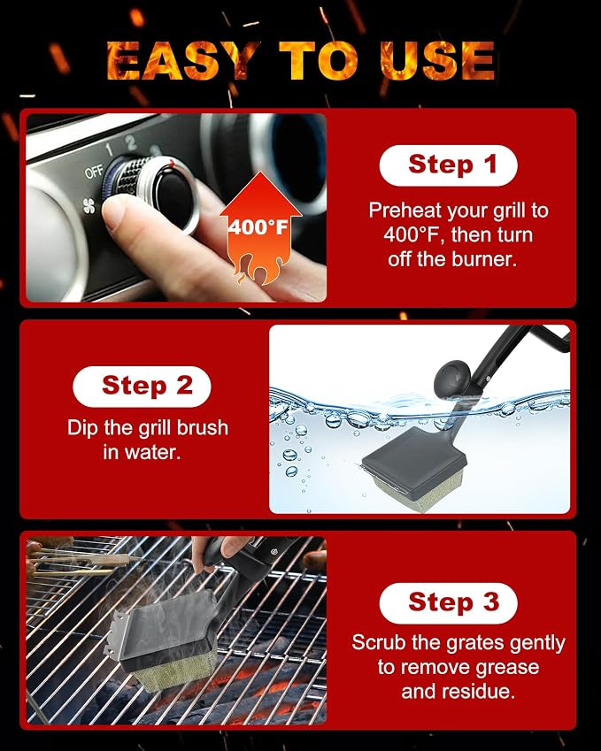 Grill Brush Bristle Free, Steam Grill Cleaner - Image 5