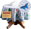 Maison d' Hermine Table Cloth Round Table 100% Cotton 63 Inches Tablecloth by MaisondHermine