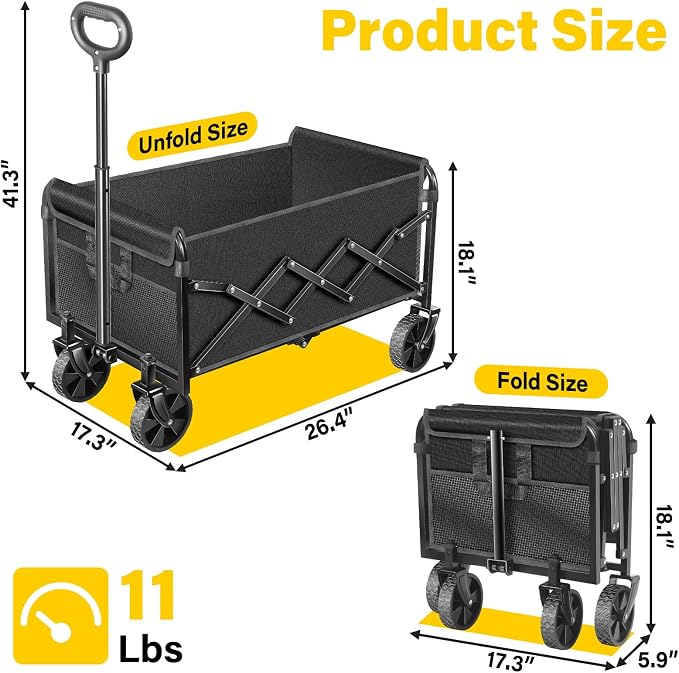 Wagons Carts Foldable, Collapsible Wagon - Image 2