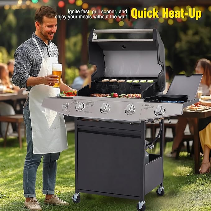 Unovivy 3-Burner Propane Gas Grill - Image 3
