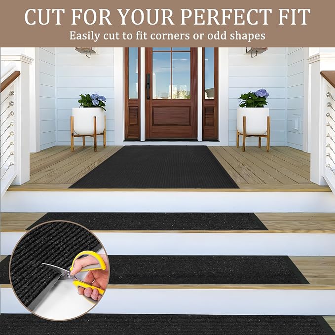 3' X 10' Commercial Grade Hallway Runner Rug, Industrial Rug Heavy Duty Brush - Image 5