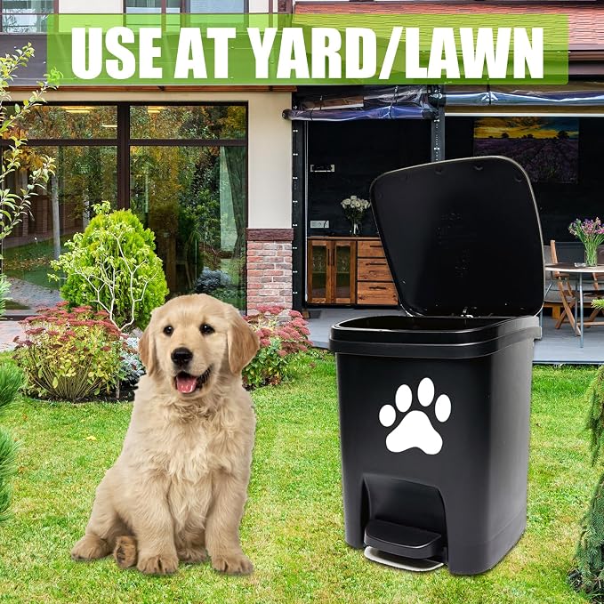 Tebiete Dog Poop Trash Can Outdoors Pet Waste Station - Image 3