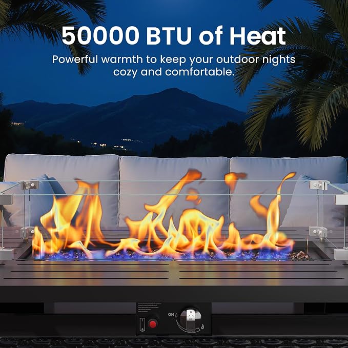 Royalcraft 43” Outdoor Propane Fire Table Set - Image 4