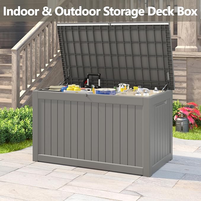 KAMABOKO 230 Gallon Outdoor Storage Box, Resin Deck Boxes Indoor and outdoor - Image 6