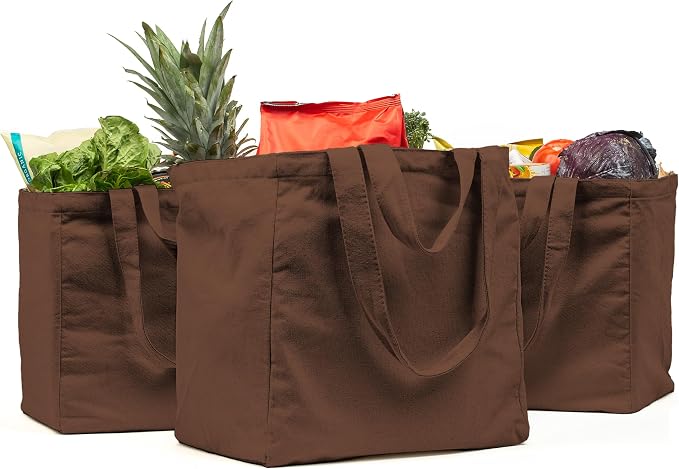 VeraMia Canvas Grocery Bag 3pc XL Set by VeraMia