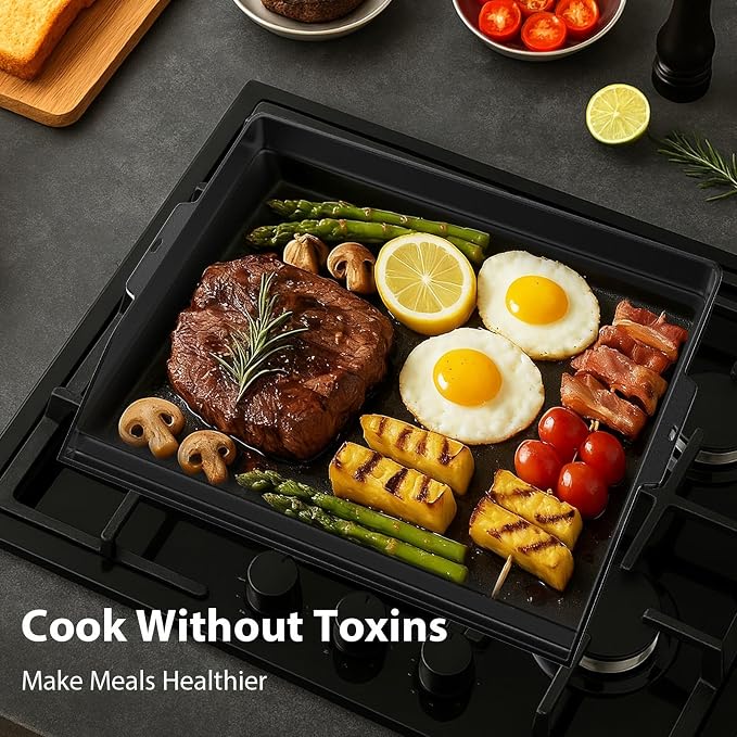 Utheer 17" x 13" Cast Iron Griddle - Image 9