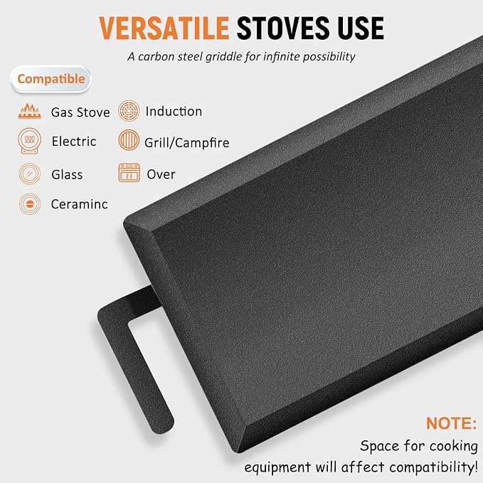Universal Large Carbon Steel Griddle - Image 3