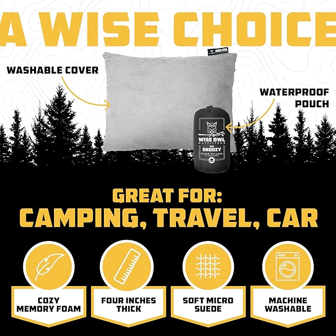 Wise Owl Outfitters Camping Pillow - Image 2