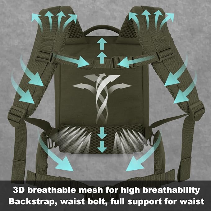 PETAC GEAR Upgraded Weighted Backpack Rucking Backpack - Image 4