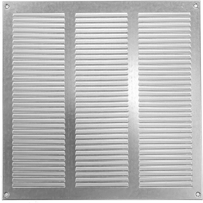 Repa Market 12x12 Inch Air Vent Cover/Galvanized Steel Louvered Grill Cover by RepaMarket