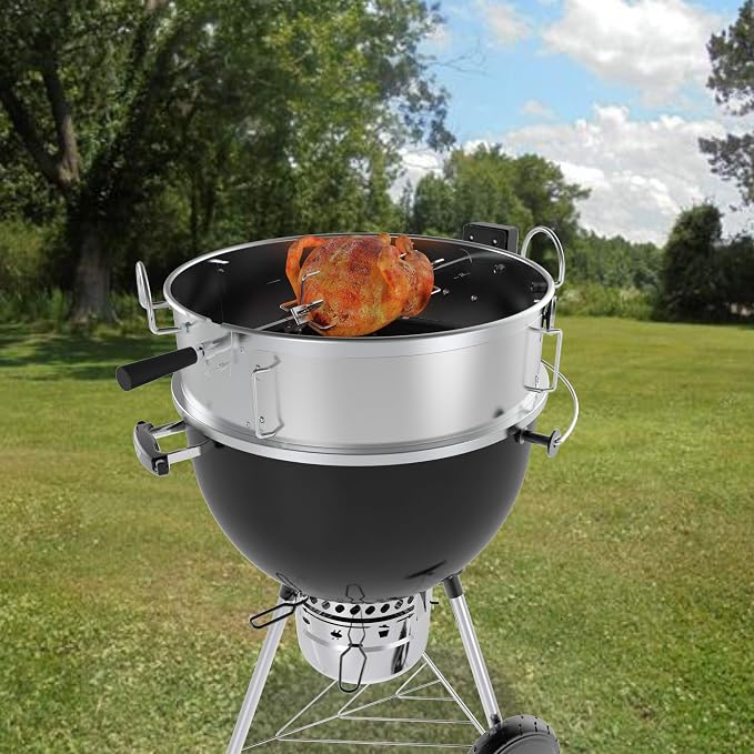 onlyfire Stainless Steel Multi-purpose Rotisserie and Pizza Combo Kit - Image 6