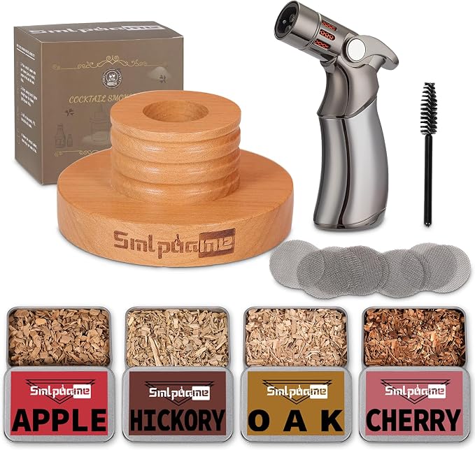 Whiskey Smoker Kit with Torch, Old Fashioned Cocktail Bourbon Drink Smoker with by Smlpuame