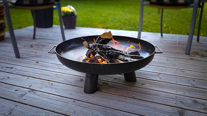 Fire Pit Yellowstone 31.5" Outdoor Fire Bowl, Steel Firepit - Image 3