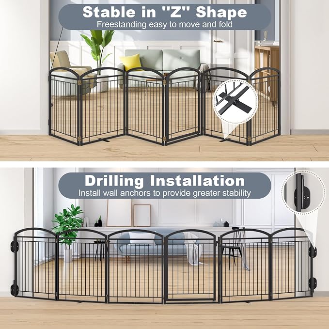 Full Metal Free Standing Dog Gate - Image 5