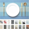 Placemats Set of 6 Vinyl/Plastic Woven Place Mats by Unknown