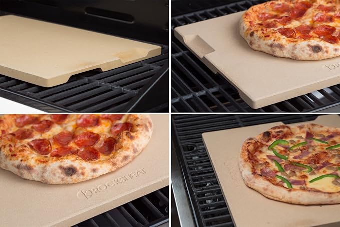 Pizza Stone 15x12 Inch Rectangular, Cordierite Baking Stone - Image 9