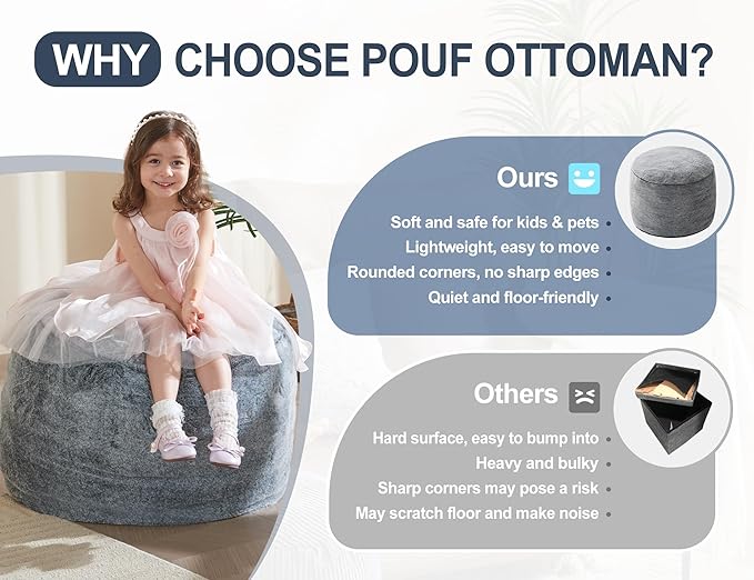 Pouf Ottoman Foot Stool Ottomans Foot Rest - Image 4