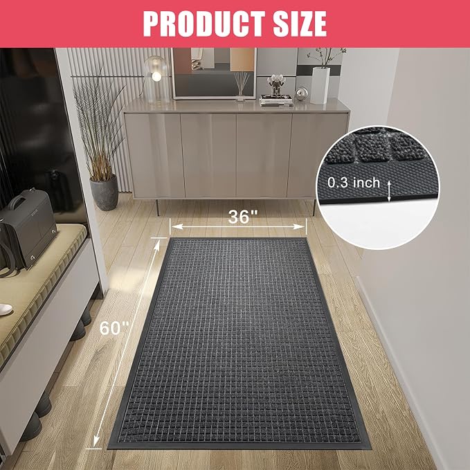 Kuyal Front Door Mat, Waterproof Welcome Mats - Image 3