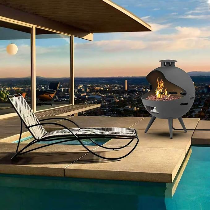 24-Inch Chimenea Propane Fire Pit - Image 2