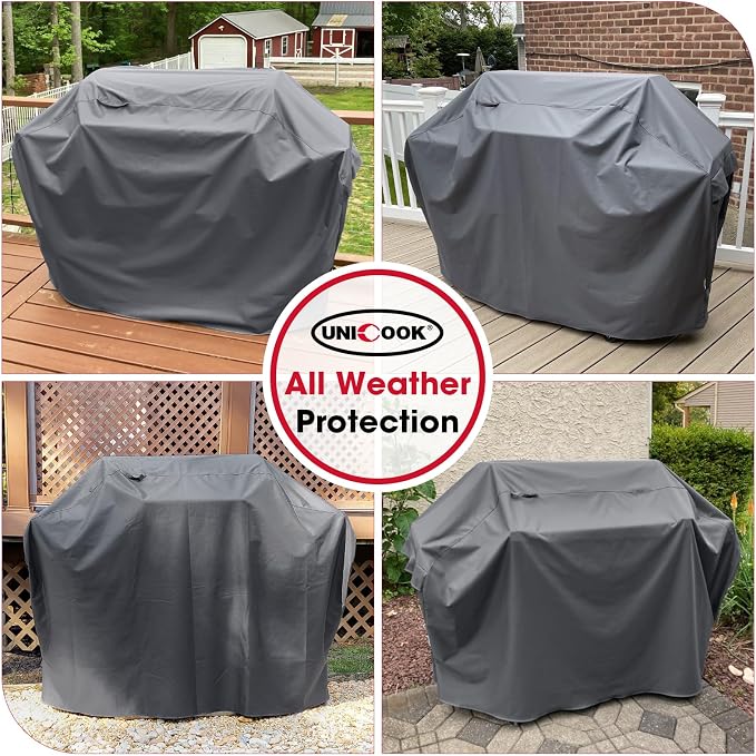 Unicook Gas Grill Cover for Outdoor Grill, 60 Inch BBQ Cover, Heavy Duty - Image 7