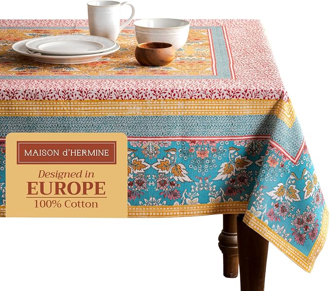 Maison d' Hermine Table Cloth Rectangle Table 100% Cotton 70 x 140 Inches by MaisondHermine