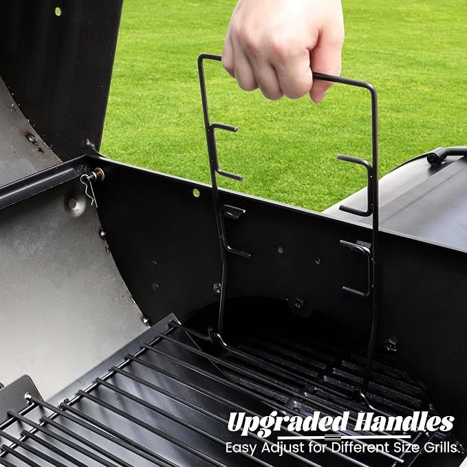 Adjustable Ash Pan for Chargriller Charbroil Grill Charcoal Tray Metal Ash Drip - Image 2