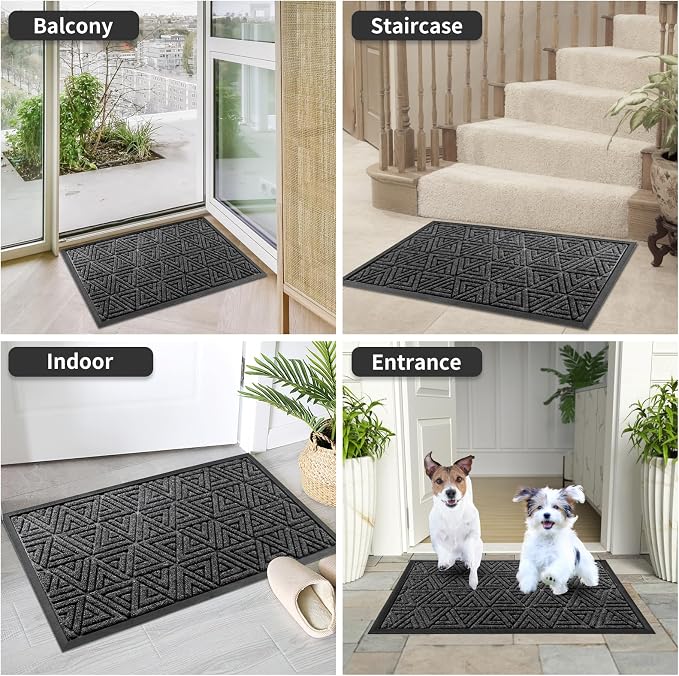 Yimobra Outdoor Mats for Front Door 29.5x17, Stops Mud & Dirt at Entrance - Image 9