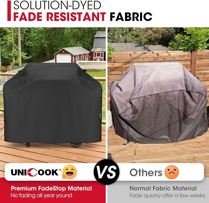 Unicook Grill Cover 60 Inch for Outdoor Grill, Heavy Duty Waterproof BBQ Cover - Image 3