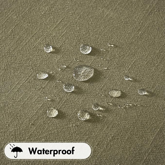 MIULEE Linen Cotton Blend Tablecloth Rectangle, Luxury Waterproof Stain - Image 6