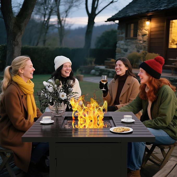 Royalcraft 2 in 1 Propane Fire Pit Table, 50000 BTU Gas Fire Pits Table - Image 2