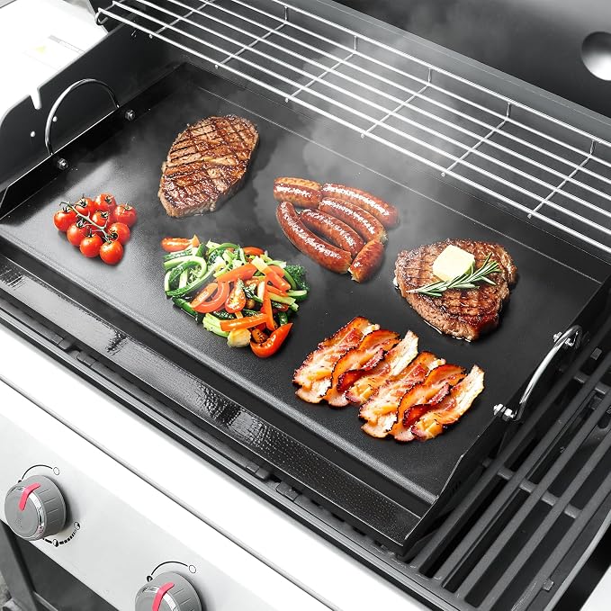 onlyfire Universal BBQ Griddle for Charcoal/Gas Grills, Ceramic Coated - Image 8