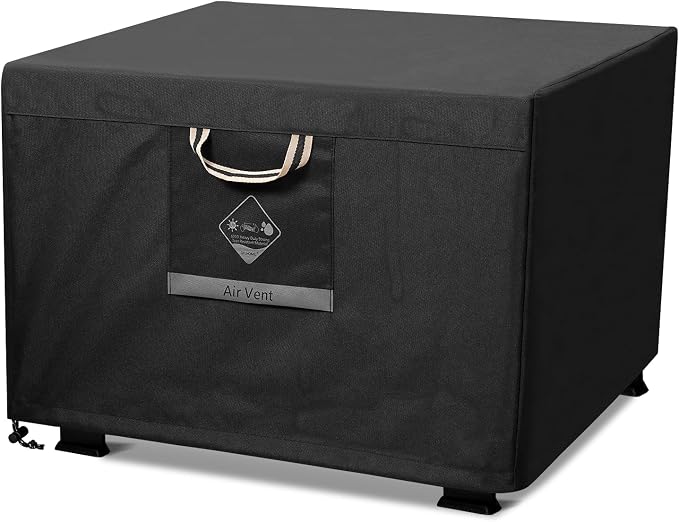 QH.HOME Fire Pit Cover Square Super Waterproof, UPF 50+ Fire Pit Cover Fading by QHHOME