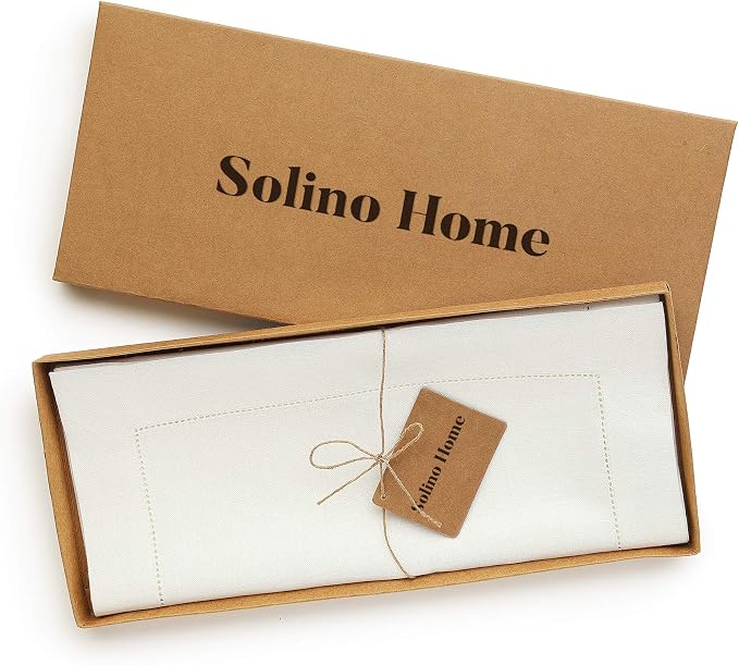 Solino Home Linen Ivory Table Runner 90 Inches Long - Image 5