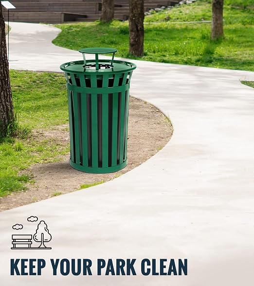 Alpine Commercial Outdoor Trash Can - Image 7