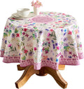 Maison d' Hermine Table Cloth Round Table 100% Cotton 63 Inches Tablecloth by MaisondHermine