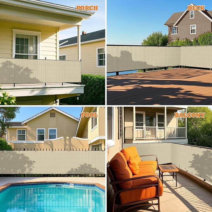 2.5' x 101' Balcony Privacy Screen Fence Cover - Image 2